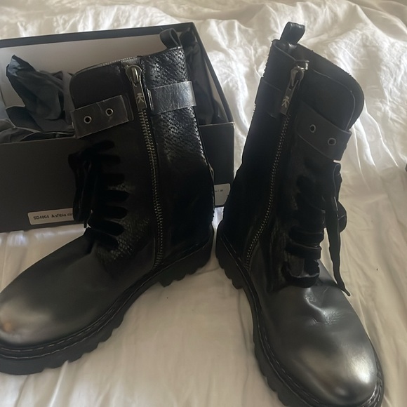 HENRY BEGUELIN Leather Sport Boot Argento Size 36!6 - Picture 8 of 11